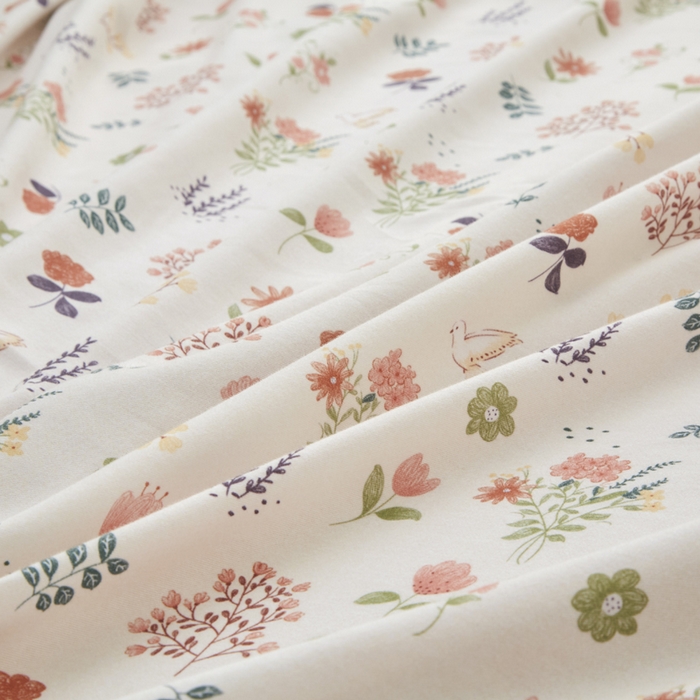 91家纺网 家纺一手货源 找家纺 柠馨 2024新款基础款全棉磨毛纯色四件套 幻想曲