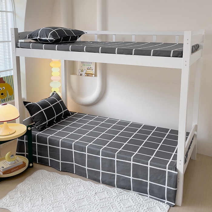 91家纺网 家纺一手货源 找家纺 梦卓家纺 2025新款芦荟棉三件套四件套  宿舍图 梦格