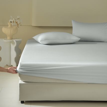 91家纺网 家纺一手货源 找家纺 （总）Mr.pig猪先生水洗棉 2024新品 A类全棉50S贡缎长绒棉单床笠床罩纯棉床垫保护套学生宿舍三件套床上用品