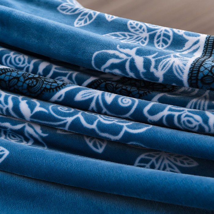 91家纺网 家纺一手货源 找家纺 绒品壹家家纺 2024新款180g7斤牛奶绒印花四件套 岁月静好