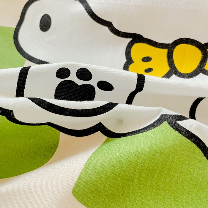 91家纺网 家纺一手货源 找家纺 梦卓家纺 2025新款芦荟棉三件套四件套  宿舍图 哈哈狗