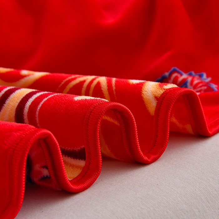 91家纺网 家纺一手货源 找家纺 绒品壹家家纺 2024新款180g7斤牛奶绒印花单被套 喜结良缘