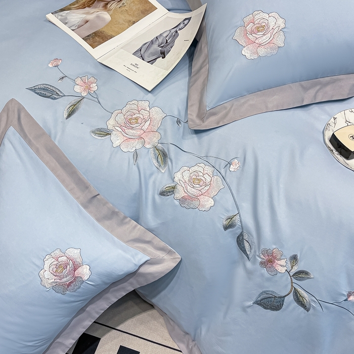 91家纺网 家纺一手货源 找家纺 （总）栩裕纺织 2024新款亲肤棉磨毛刺绣四件套