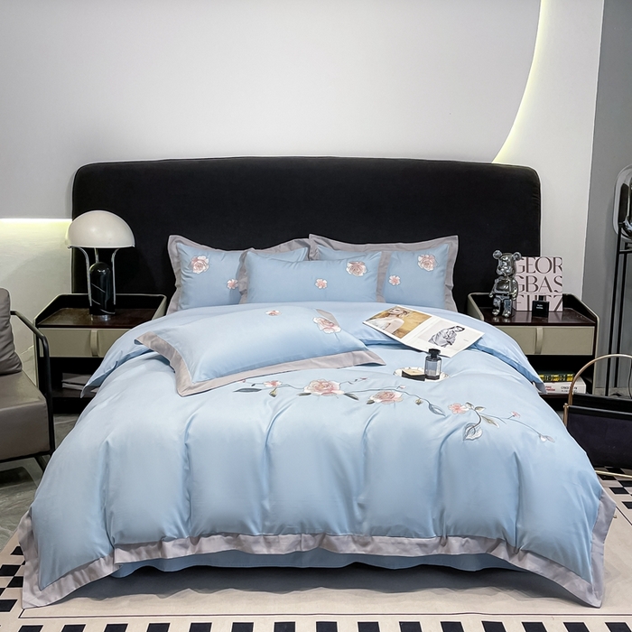 91家纺网 家纺一手货源 找家纺 （总）栩裕纺织 2024新款亲肤棉磨毛刺绣四件套