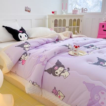 91家纺网 家纺一手货源 找家纺 （总）U被家纺 2025【正版授权】三丽鸥系列针织豆豆四季被