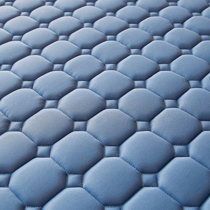 91家纺网 家纺一手货源 找家纺 卡派 2024新款乳胶记忆棉立体加厚加高床垫-方格系列 蓝灰色