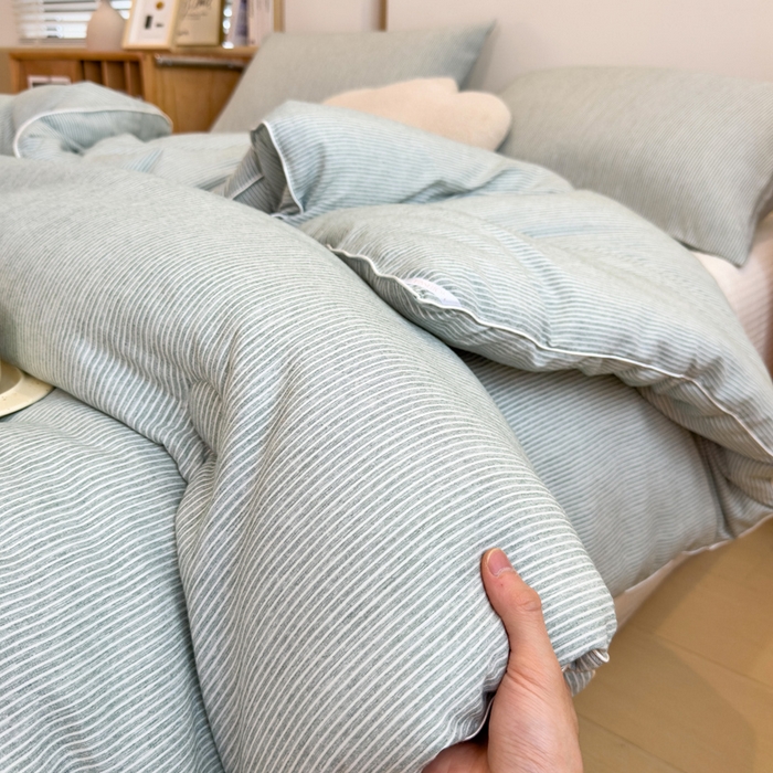 91家纺网 家纺一手货源 找家纺 米菲 2024新款A类软糯彩棉被芯被子春秋被冬被-山岚 山岚-青绿