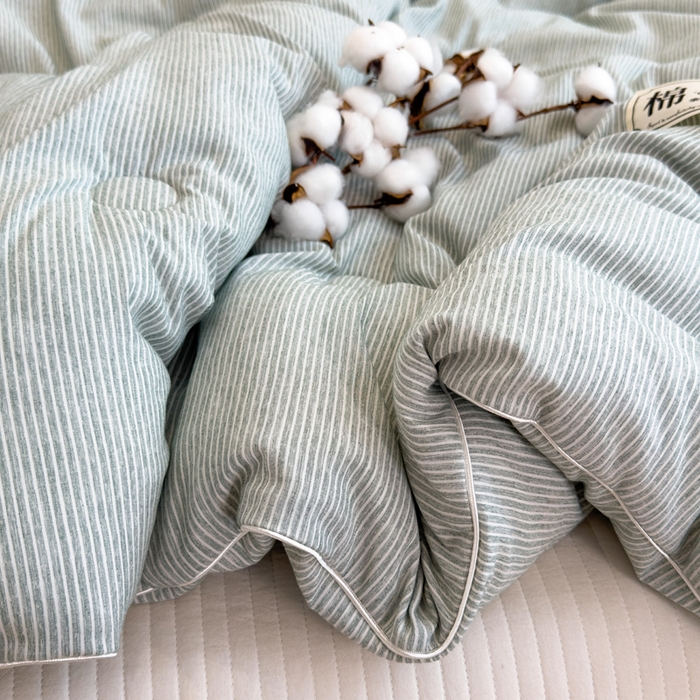 91家纺网 家纺一手货源 找家纺 米菲 2024新款A类软糯彩棉被芯被子春秋被冬被-山岚 山岚-青绿