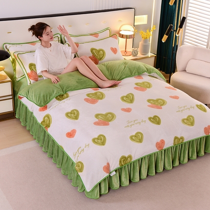 91家纺网 家纺一手货源 找家纺 （总）绒品壹家家纺 2024新款180g7斤牛奶绒印花四件套