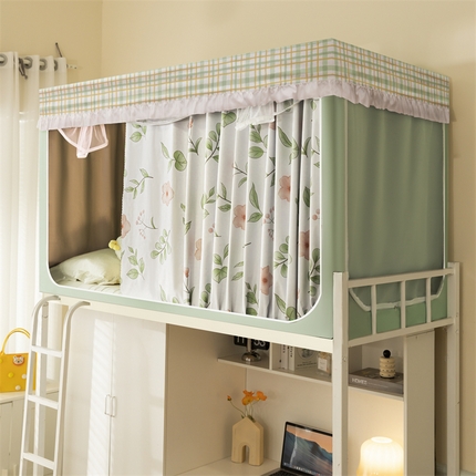 91家纺网 家纺一手货源 找家纺 卓尔居 2025新款学生宿舍遮光床帘涂层花边花卉系列蚊帐 花千叶