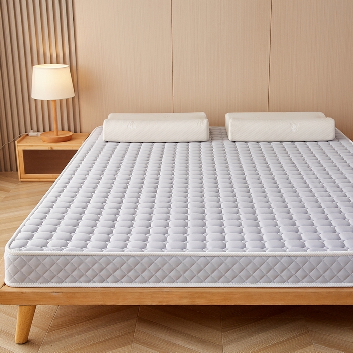 91家纺网 家纺一手货源 找家纺 迪乐妮家居 2024新款乳胶记忆棉立体加厚加高床垫-方格系列 灰色