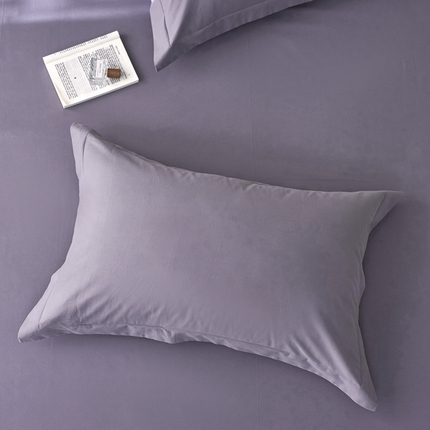 ROZ home 蕊姿家居 2024新款超柔磨毛全棉单枕套 蓝莓灰