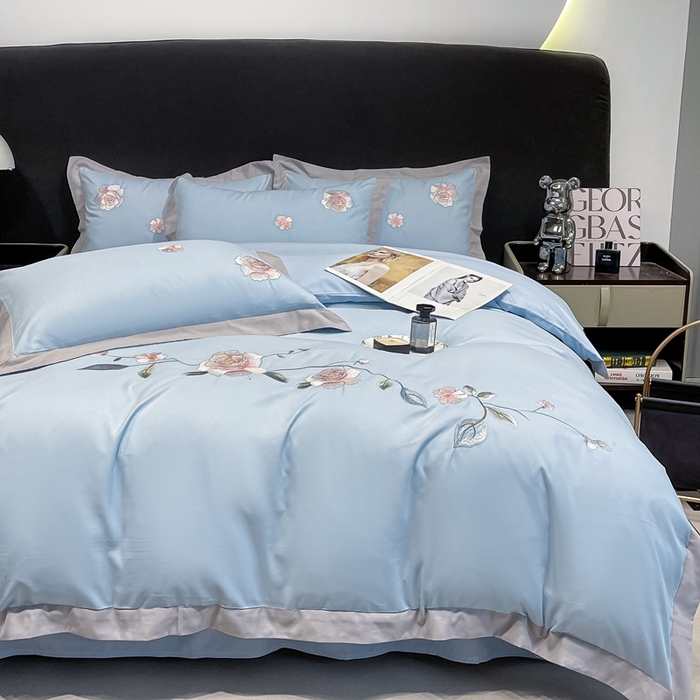 91家纺网 家纺一手货源 找家纺 （总）栩裕纺织 2024新款亲肤棉磨毛刺绣四件套