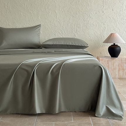 91家纺网 家纺一手货源 找家纺 （总）Mr.pig猪先生水洗棉 2024新品 A类全棉50S贡缎长绒棉单床笠床罩纯棉床垫保护套学生宿舍三件套床上用品