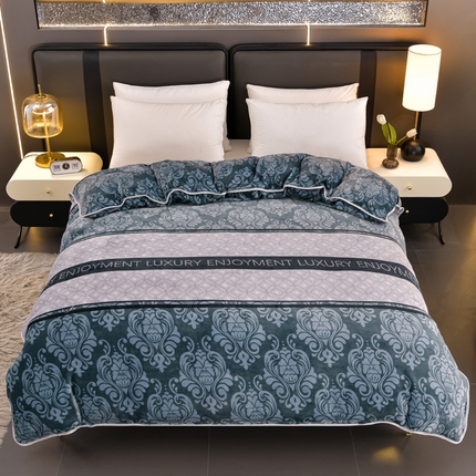 雨洋2025新款加厚保暖牛奶绒金貂婴儿绒单被套 快乐时光