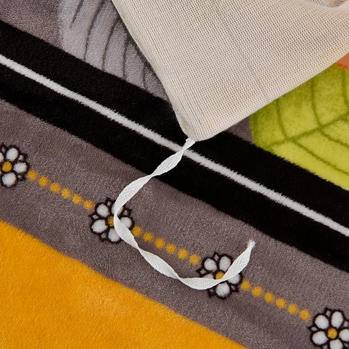 91家纺网 家纺一手货源 找家纺 绒品壹家家纺 2024新款180g7斤牛奶绒印花四件套 枝繁叶茂-黄