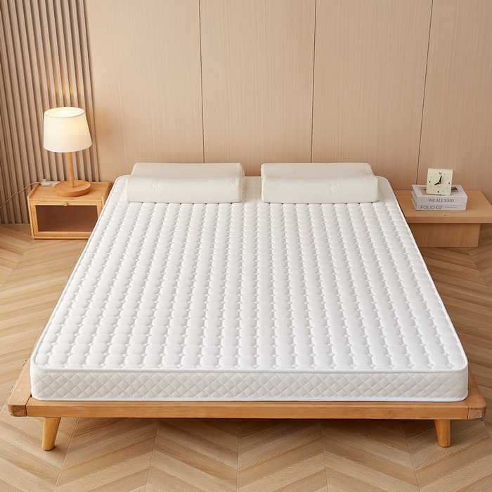 91家纺网 家纺一手货源 找家纺 迪乐妮家居 2024新款乳胶记忆棉立体加厚加高床垫-方格系列 白色