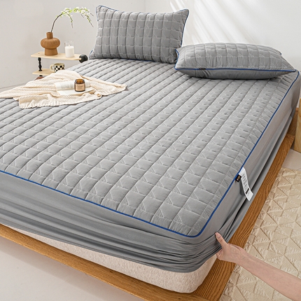 好眠好梦家纺 2024新款磨毛抗菌床笠 高级灰