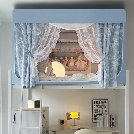 91家纺网 家纺一手货源 找家纺 （总）都市缘 2024新款高精密强遮光床帘学生蚊帐拉链方帐602学生方帐