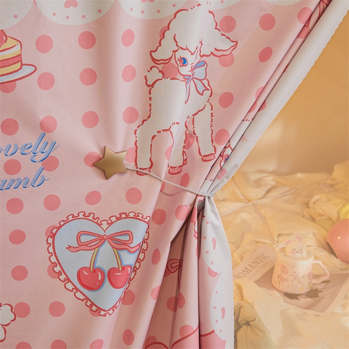 91家纺网 家纺一手货源 找家纺 卓尔居 2025新款学生宿舍非一体式遮光床帘 涂层-粉咩咩