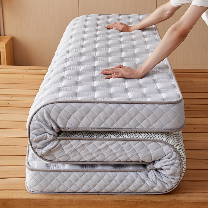 91家纺网 家纺一手货源 找家纺 卡派 2024新款牛奶丝加厚加高乳胶记忆棉床垫 灰色