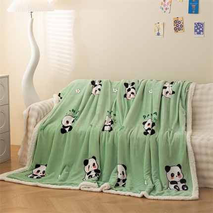 91家纺网 家纺一手货源 找家纺 （总）雅萱家纺 2024新款羊羔绒+牛奶绒毛毯披肩毯盖毯