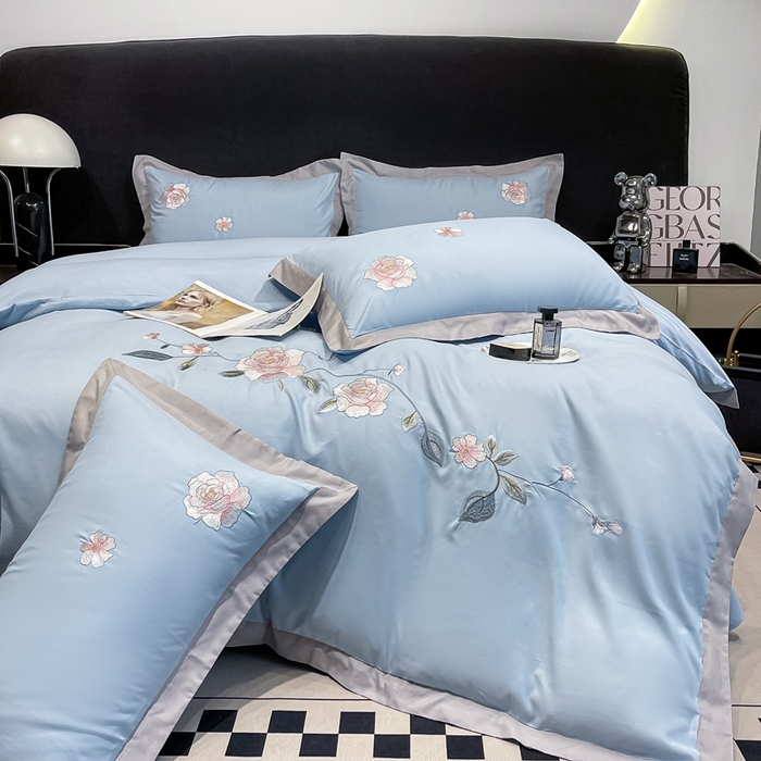 91家纺网 家纺一手货源 找家纺 （总）栩裕纺织 2024新款亲肤棉磨毛刺绣四件套