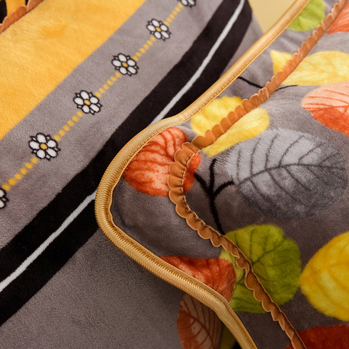 91家纺网 家纺一手货源 找家纺 绒品壹家家纺 2024新款180g7斤牛奶绒印花四件套 枝繁叶茂-黄