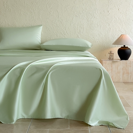 91家纺网 家纺一手货源 找家纺 （总）Mr.pig猪先生水洗棉 2024新品 A类全棉50S贡缎长绒棉单床笠床罩纯棉床垫保护套学生宿舍三件套床上用品