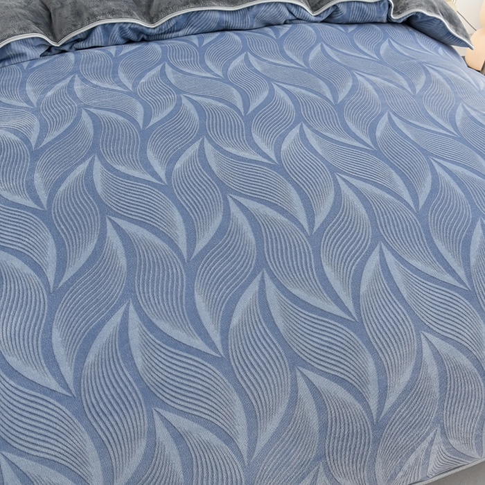 91家纺网 家纺一手货源 找家纺 绒品壹家家纺 2024新款180g7斤牛奶绒印花四件套 素色主义-灰