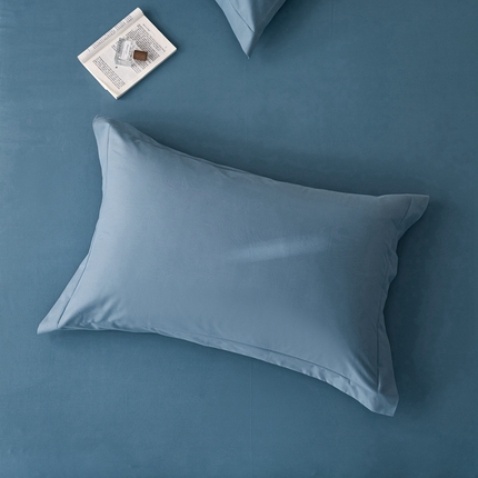 91家纺网 家纺一手货源 找家纺 ROZ home 蕊姿家居 2024新款超柔磨毛全棉单枕套 夜色蓝