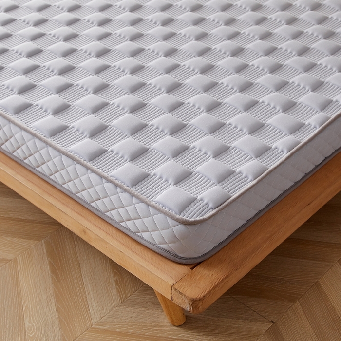 91家纺网 家纺一手货源 找家纺 卡派 2024新款牛奶丝加厚加高乳胶记忆棉床垫 灰色