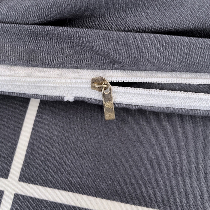 91家纺网 家纺一手货源 找家纺 梦卓家纺 2025新款芦荟棉三件套四件套  宿舍图 深灰