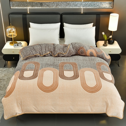 雨洋2025新款加厚保暖牛奶绒金貂婴儿绒单被套 安娜