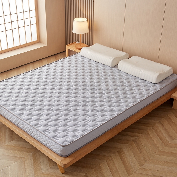 91家纺网 家纺一手货源 找家纺 卡派 2024新款牛奶丝加厚加高乳胶记忆棉床垫 灰色