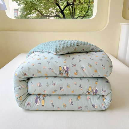 木堇家居 2024新款针织棉豆豆被大豆四季被冬被被子被芯 针织豆豆被-彼得兔