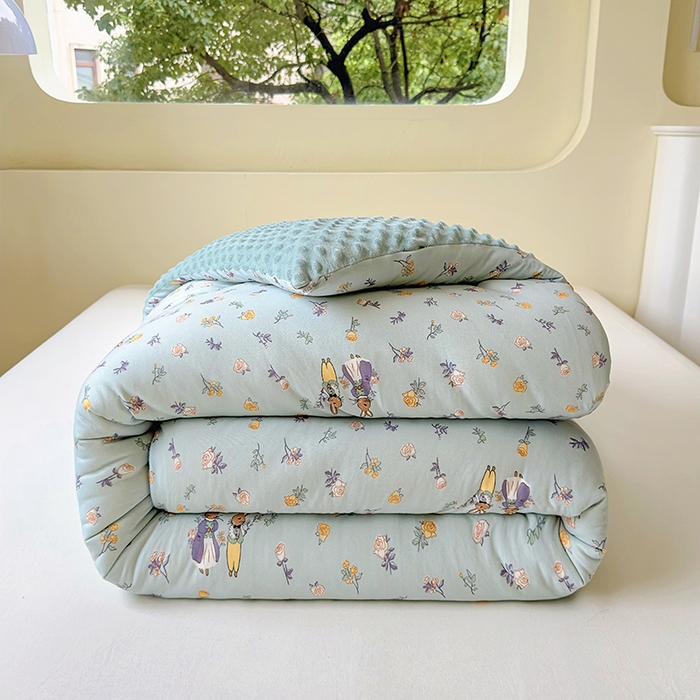 91家纺网 家纺一手货源 找家纺 木堇家居 2024新款针织棉豆豆被大豆四季被冬被被子被芯 针织豆豆被-彼得兔