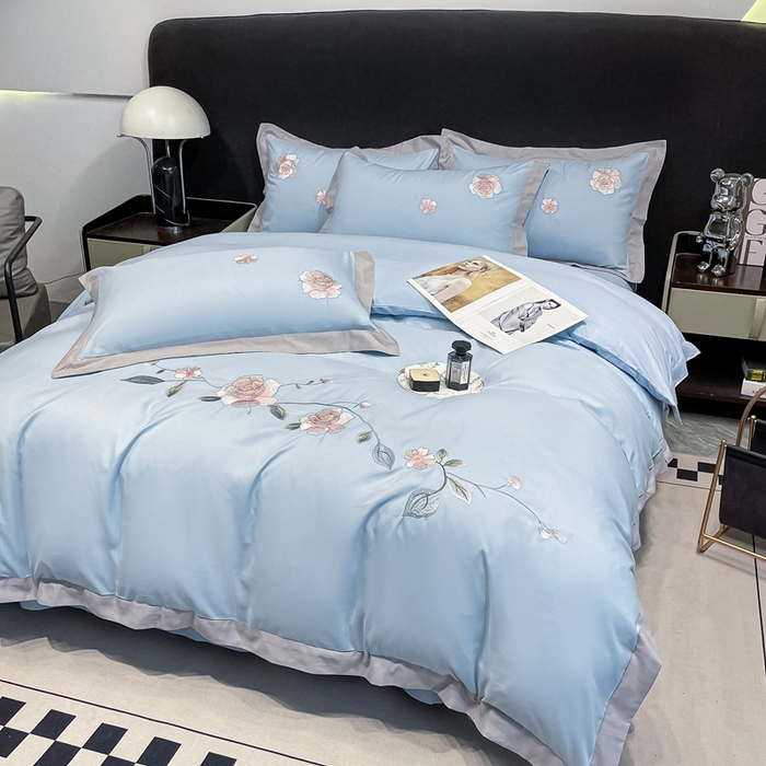 91家纺网 家纺一手货源 找家纺 （总）栩裕纺织 2024新款亲肤棉磨毛刺绣四件套