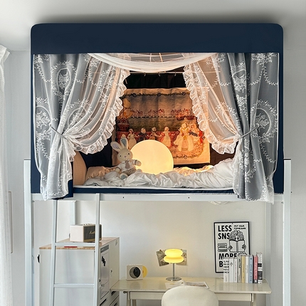 91家纺网 家纺一手货源 找家纺 （总）都市缘 2024新款高精密强遮光床帘学生蚊帐拉链方帐602学生方帐