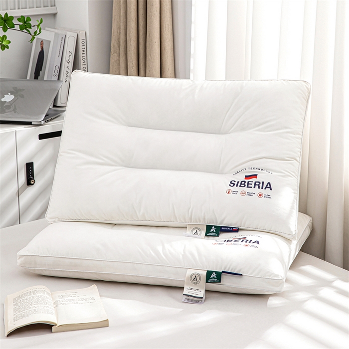 91家纺网 家纺一手货源 找家纺 佳尚枕芯 2025新款抖音热款全棉纯棉a类定形枕头枕芯国旗风格 白色-立体中枕