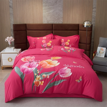 91家纺网 家纺一手货源 找家纺 （总）曼秀琳 2025秋冬新款全棉磨毛印花四件套