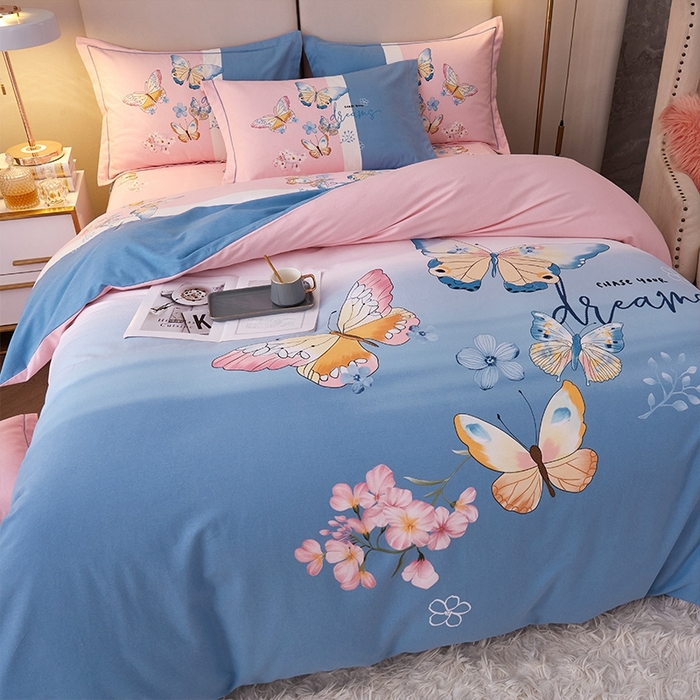 91家纺网 家纺一手货源 找家纺 格里芬家纺 2025新款全棉加厚大版磨毛纯棉磨毛四件套 巴特弗