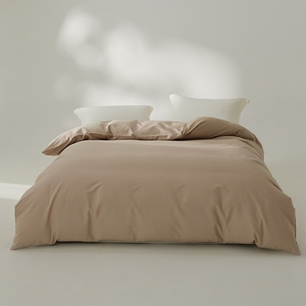 91家纺网 家纺一手货源 找家纺 EH家居 2024新款秋冬全棉磨毛单品系列-单被套 布丁咖