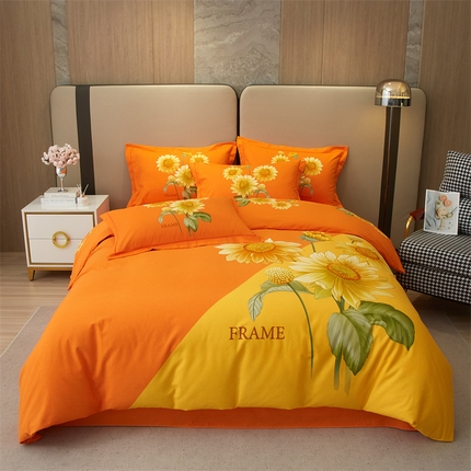 91家纺网 家纺一手货源 找家纺 （总）曼秀琳 2025秋冬新款全棉磨毛印花四件套