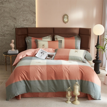 91家纺网 家纺一手货源 找家纺 （总2）2025秋冬新款全棉超柔生态磨毛四件套（32*21支）