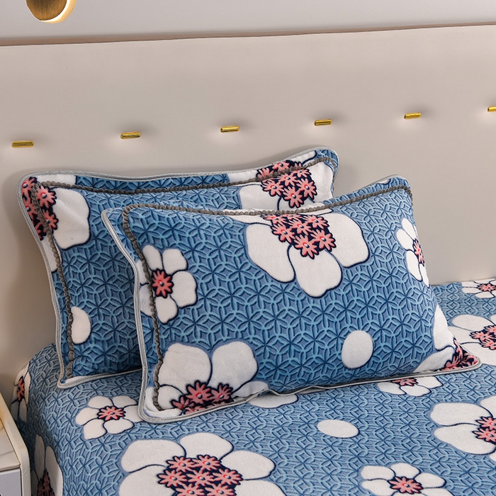 91家纺网 家纺一手货源 找家纺 绒品壹家家纺 2024新款5斤加厚金貂绒四件套 花都