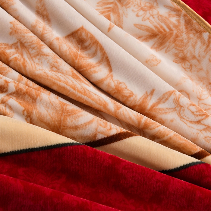 91家纺网 家纺一手货源 找家纺 绒品壹家家纺 2024新款5斤加厚金貂绒四件套 琪花玉树