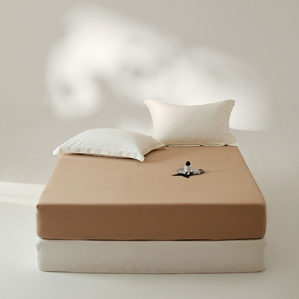 EH家居 2024新款秋冬全棉磨毛单品系列-单床笠 驼绒咖