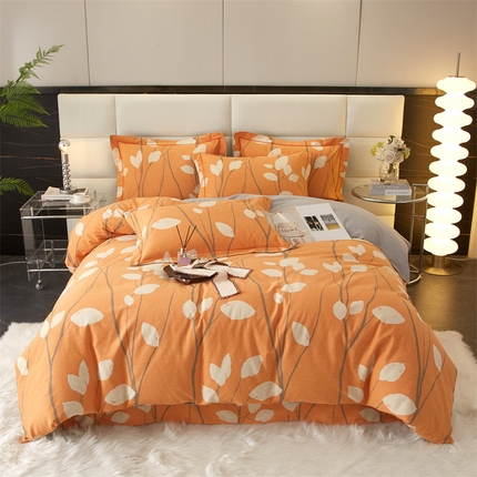 91家纺网 家纺一手货源 找家纺 （总）曼秀琳 2025秋冬新款全棉磨毛印花四件套