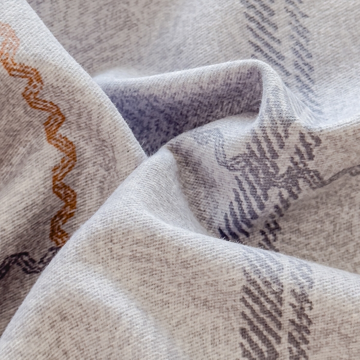 91家纺网 家纺一手货源 找家纺 U品汇 2024新品喷气生态加厚长绒棉纯棉全棉磨毛印花四件套小清新床单床笠直播 心相印-灰